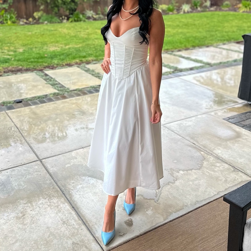 Babyboo Mariella Dress. White corset dress